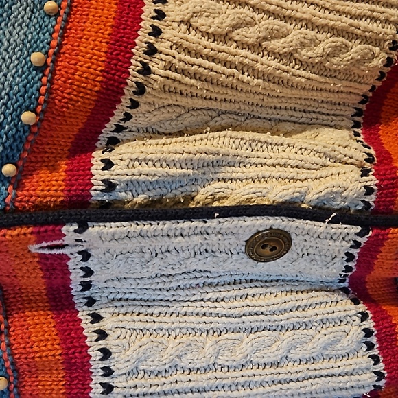 💰 Vintage 90's Russ Beaded Silk Blend Beaded Button Up Cardigan - Picture 4 of 5